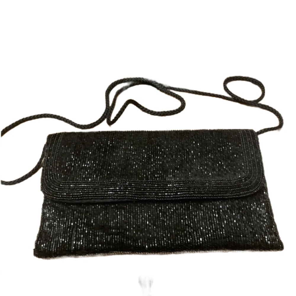 Black beaded purse